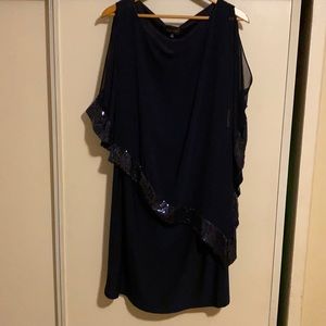 Navy blue evening dress